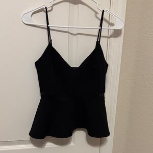 Lulu's Black Spaghetti Strap Peplum Camisole